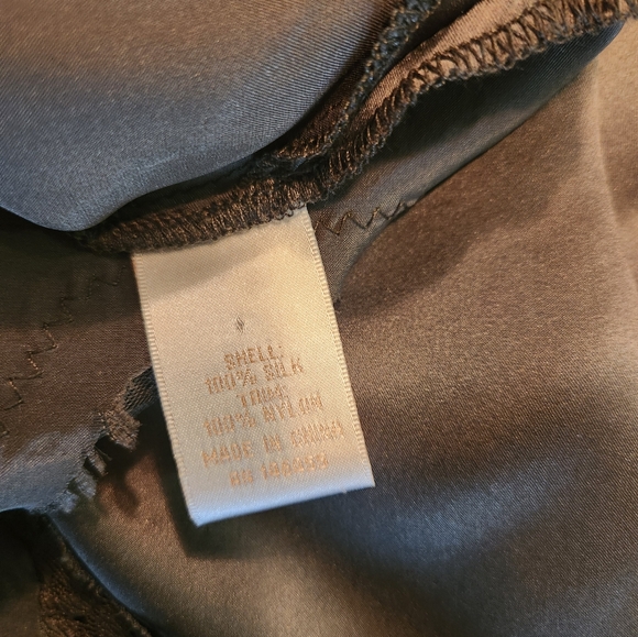 NWT Gold Hawk 100% silk camisole in dark green - Picture 6 of 8